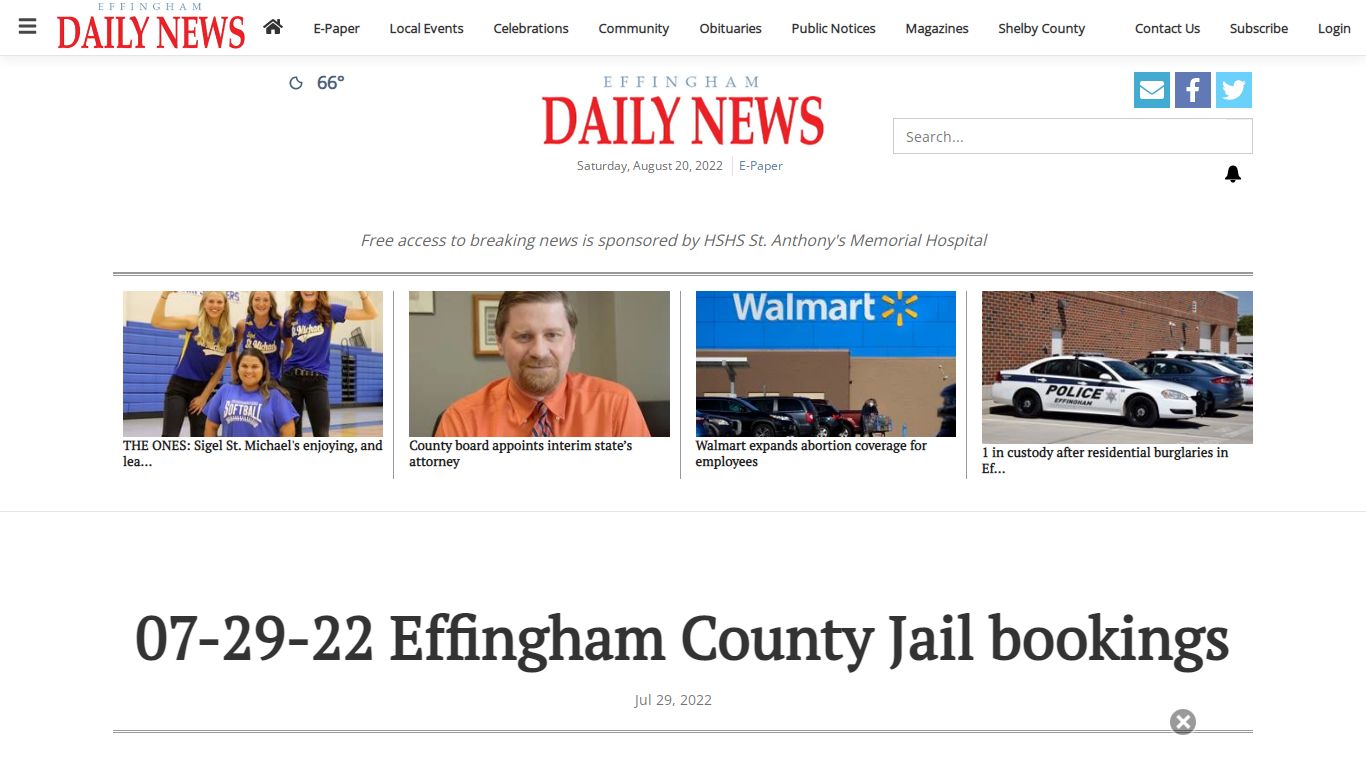 07-29-22 Effingham County Jail bookings | Local News ...